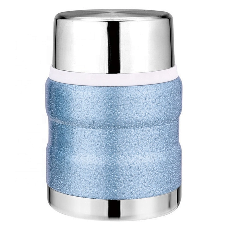 Metal double wall vacuum lunch box insulated thermos food jar