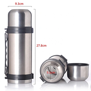 Souvenir Gift Double Wall Insulated Stainless Steel 1.1L Soup Water Vacuum Thermos Flask For Camping