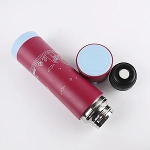 Vacuum Flask Keep Drinks Hot And Cold 500ml With Custom Panton Color and Logo Printing With Button Inner Lid and Cup Lid