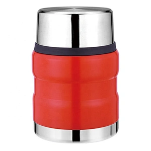 Metal double wall vacuum lunch box insulated thermos food jar
