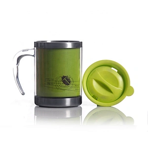 Custom Printed Logo 14oz Travel Office Keep Hot Cold Tea Coffee Mug With Lid