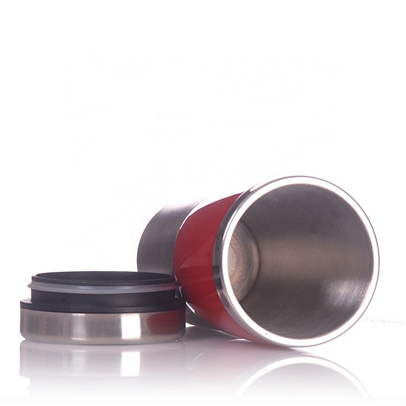 450ml Red Travel Thermal Cup Stainless Steel Vacuum Insulated Mug
