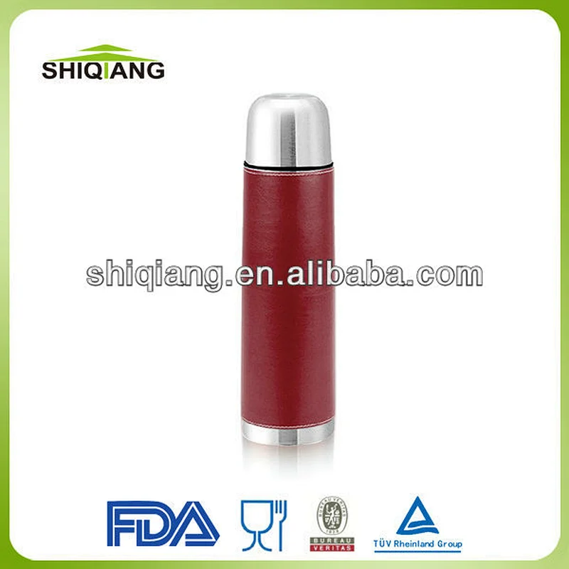 Stainless Tumbler Insulated Water Bottle PU Leakproof Cover 450ml Vacuum Termos