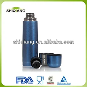500ml 304 Stainless Steel Inner Vacuum Insulated Water Bottle Travel Termos Cups With Cup Lids