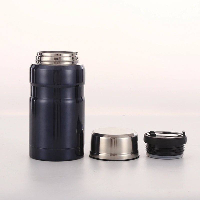 750ml Keep Warm Double Wall Insulated Stainless Steel Food Container Vacuum Thermos Flask Soup Jar With Spoon