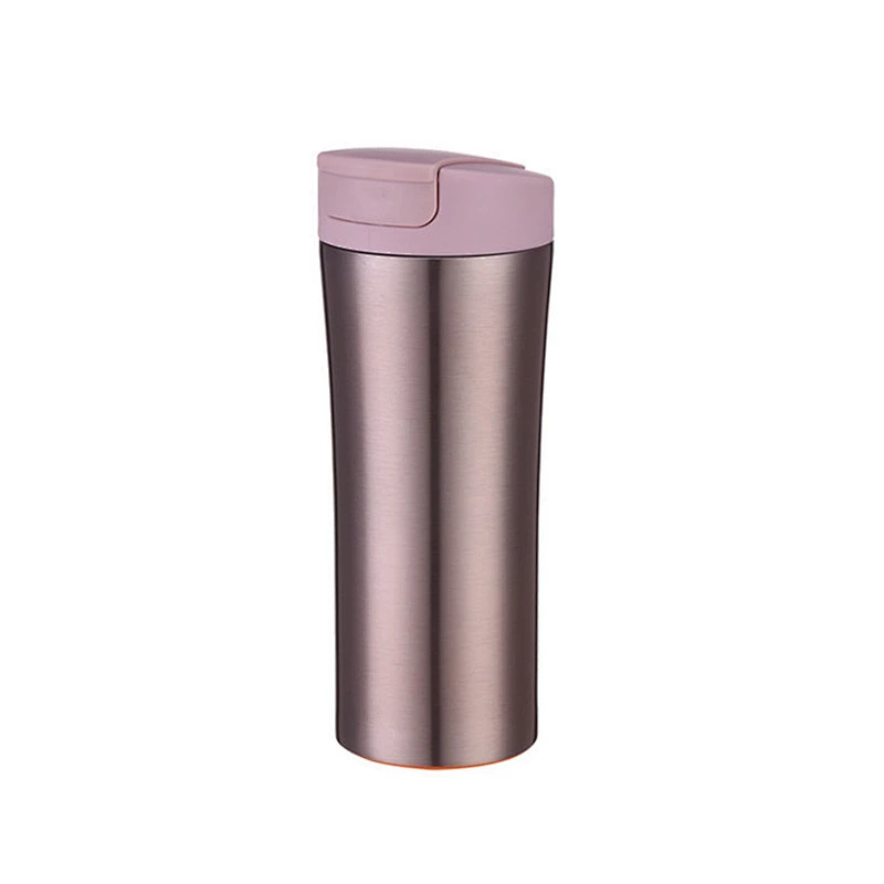 Attractive vacuum insulated non-slip stainless tumbler with leakproof lid