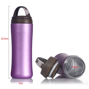 350ml high grade Korean vacuum flasks water bottles with tea filter carabiner lid