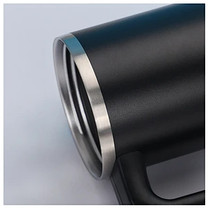 Double wall stainless steel vacuum insulated thermos with plastic handle