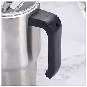 Double wall stainless steel vacuum insulated thermos with plastic handle