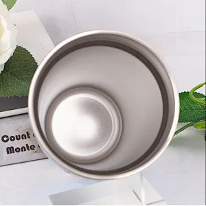 Double wall insulated stainless steel vacuum thermos mug with different kinds of lid