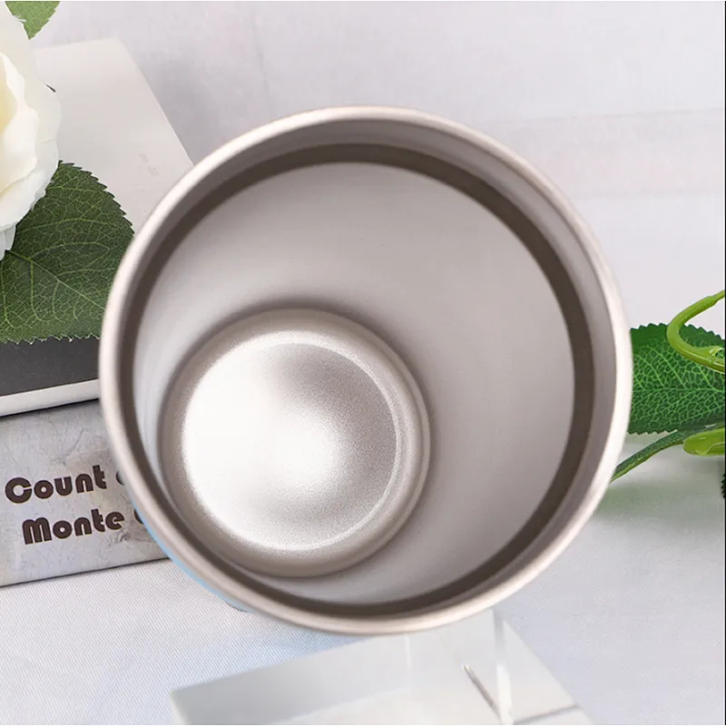 Double wall insulated stainless steel vacuum thermos mug with different kinds of lid