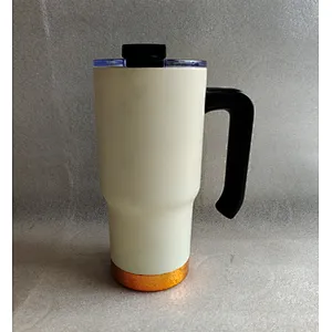 Double wall stainless steel vacuum insulated thermos with plastic handle