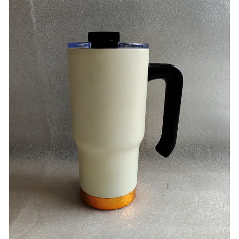 Double wall stainless steel vacuum insulated thermos with plastic handle