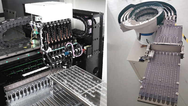 8 Channel lens vibration bowl feeder for lens mounting.(Option) 8 Channel lens vibration bowl feeder for lens mounting.(Option)