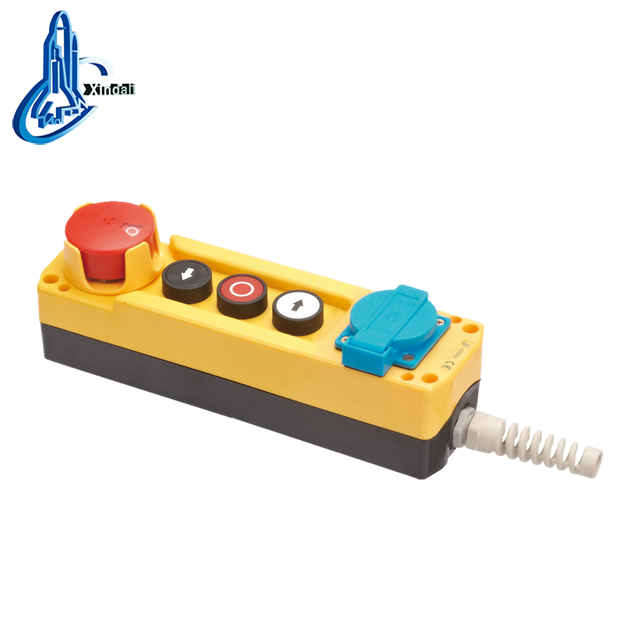 5 hole emergency stop remote control electric switch box with European socket XDL85-JB581F