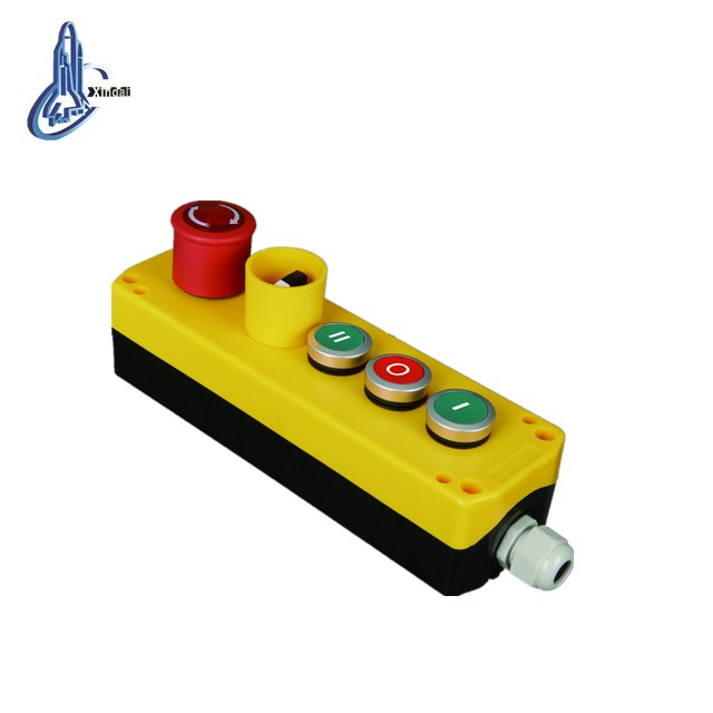 5 hole light push button station with emergency stop control switch XDL722-JBW539P