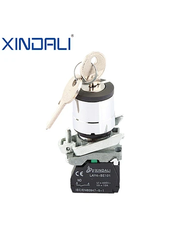 push button switch with key