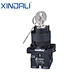 latching push button with key