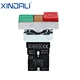 on off green and red double electrical light switch button LAY5-BW8465