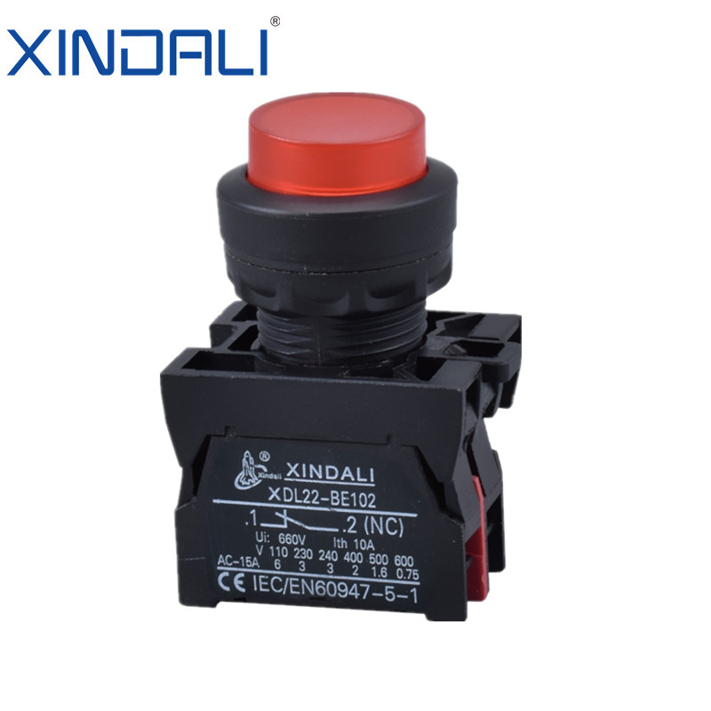 XDL22-EWLZ3462 Self-Locking Convex Cover Waterproof Pilot Light Head Push Button