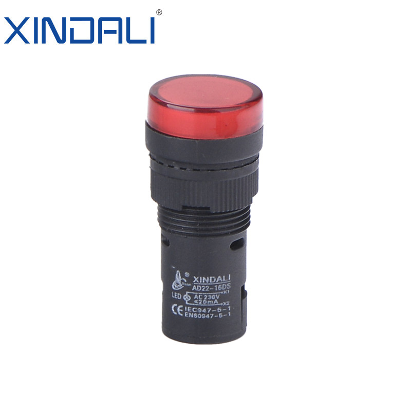 AD22-16DS Plastic IP67 Red green 220v 110v Ac Led Pilot Lamp Elevator led Indicator Light
