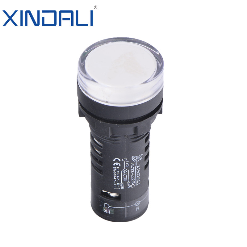 double color led plastic signal light pilot indicator lamp AD22-22DRG