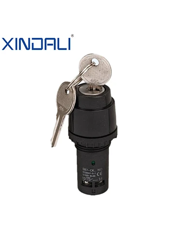 pushbutton switch with key