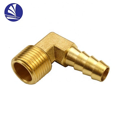 Brass Barb Fitting Male Elbow 90 Degree 3/8" NPT* 3/8" Hose ID
