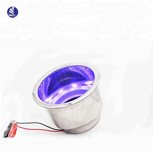 Marine Boat/Car Stainless Steel Cup Holder Bottle Holder with LED Light /gasket/pad Glass and Can Holder