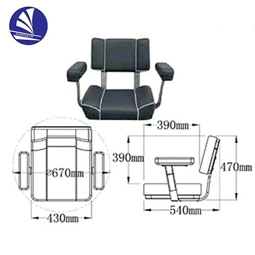 Ocean chair marine captain boat seat marine chair for sales  Boat Captain Seat with armrests deluxe flip up upholstered