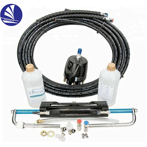 Marine boat Hydraulic Steering Gear System 90HP-150HP-300HP with oil and 8m pipe