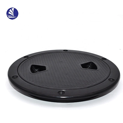 Marine Boat Black/White Round Deck Hatch for Boats 4'' 6'' 8''  Kayak Deck Plate with Non Slip Rubber Deck Hatch Cover