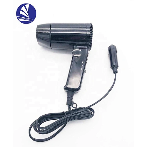 car, boat, RV, Caravan 12V hair dryer,  with 2 heat speed, foldable hair dryer,