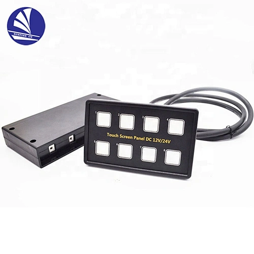 12V/24V DC Touch screen panel waterproof for car/auto/marine boat blue led 8gang Capacitive touch screen with control box
