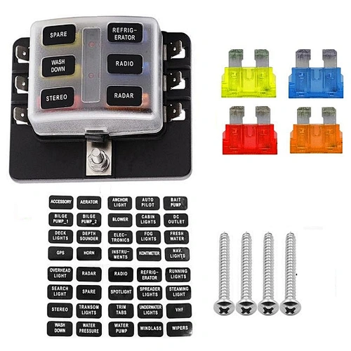 6WAY/8WAY/10WAY/12WAY BLADE FUSE BLOCK WITH LED INDICATION