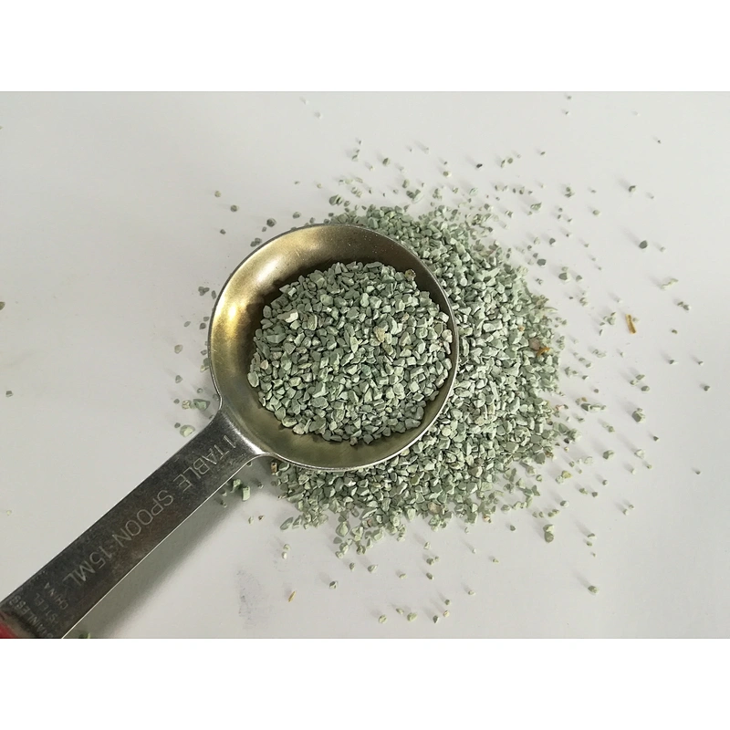 Green zeolite granular