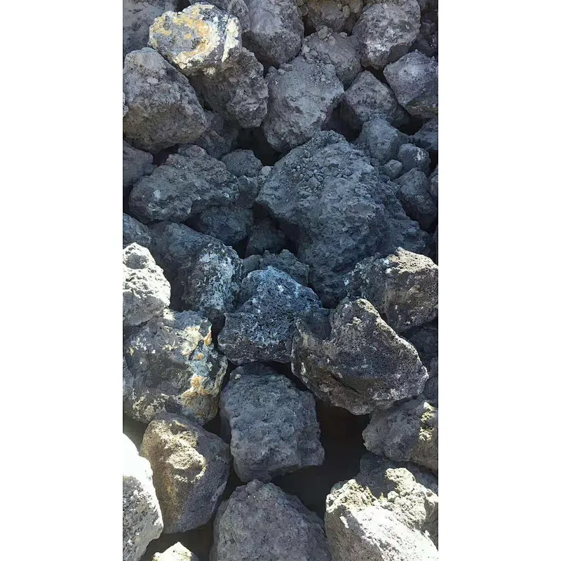 black volcanic stone