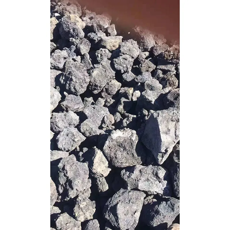 black volcanic stone