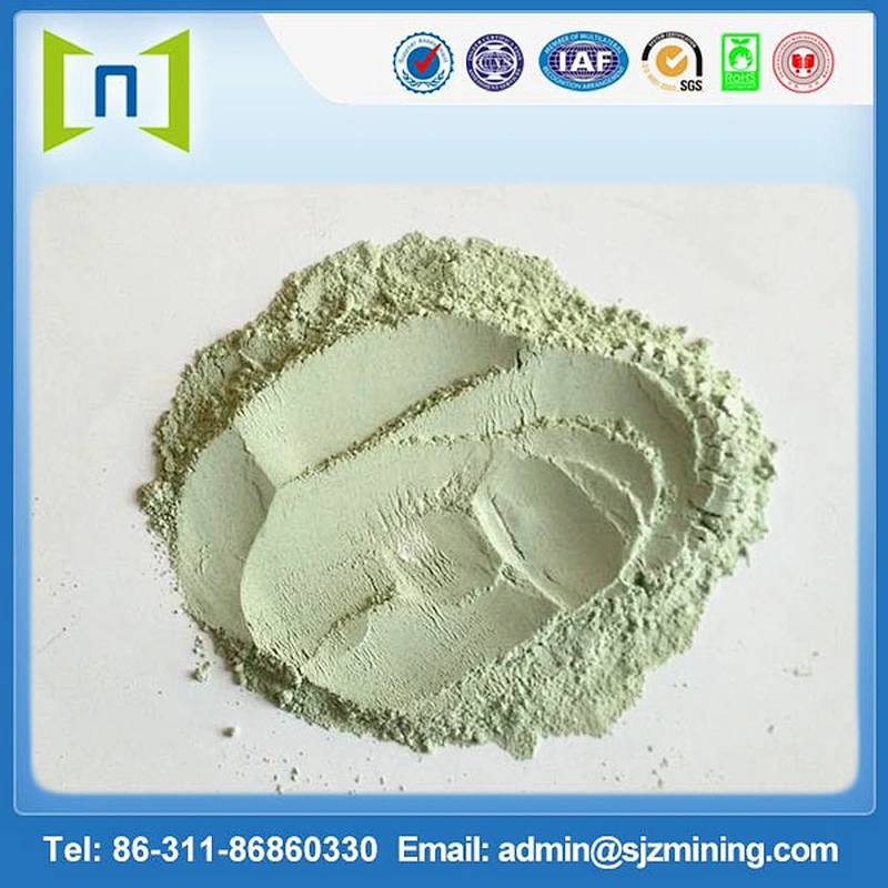 Green zeolite powder