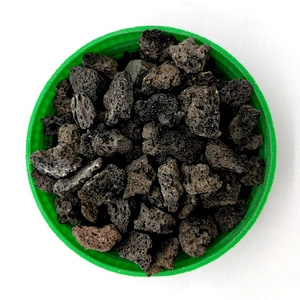 black volcanic stone
