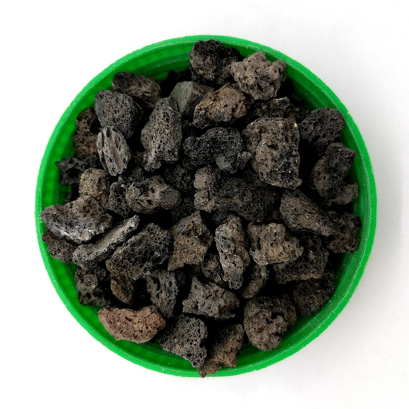 black volcanic stone