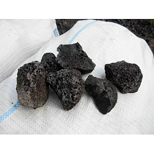black volcanic stone