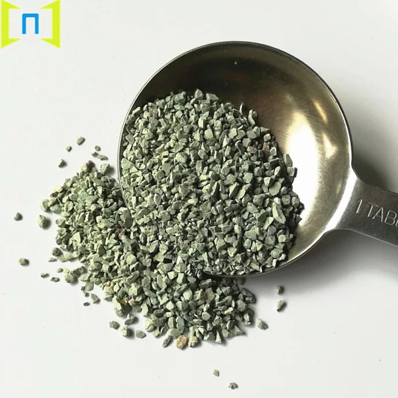 Green zeolite granular