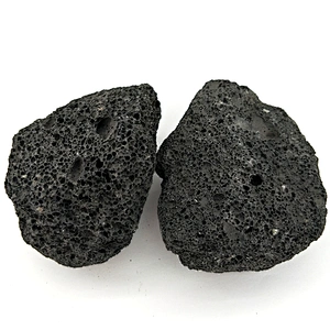 black volcanic stone