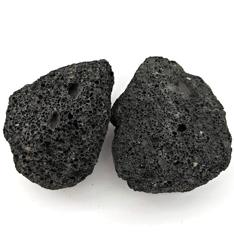 black volcanic stone