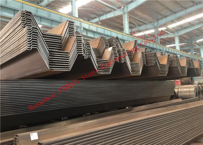 High Strength Water Resistant Piling Steel , Q235 Larssen Sheet Piles 0
