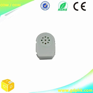 Battery operated push button sound module for toys