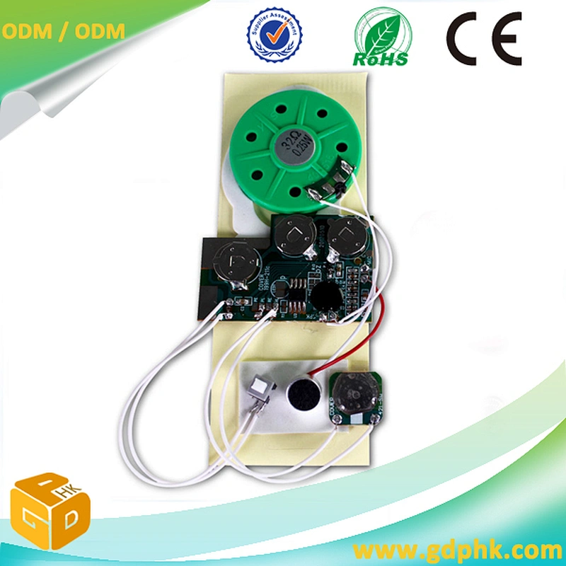 Professional recordable greeting card sound module