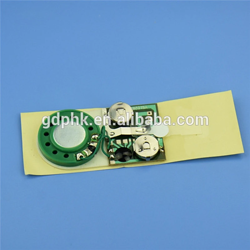 Slide tongue mini sound chip with customized sounds for greeting card