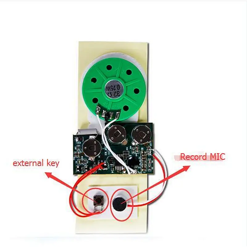 Light sensor reeting card pre-recording birthday sound chip programming Music Chip for card